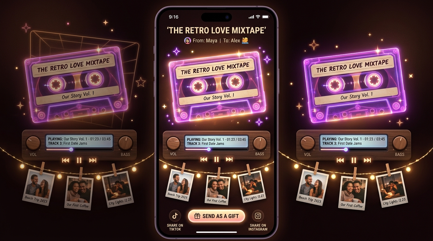 90s Retro Cassette Mixtape